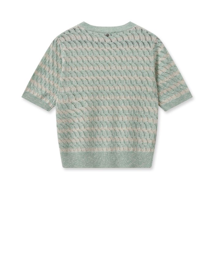 Elegant Mint Green Knit Top - Image 3