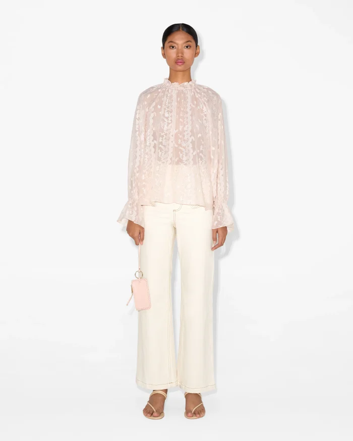Elegant Sheer Lace Blouse - Image 1