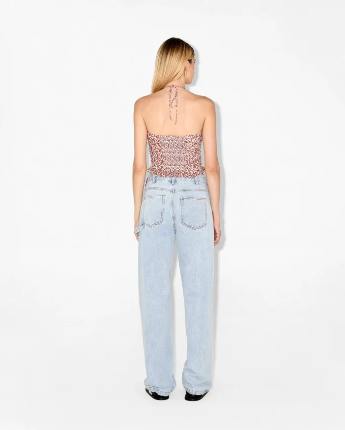 Floral Patterned Strapless Top - Image 4