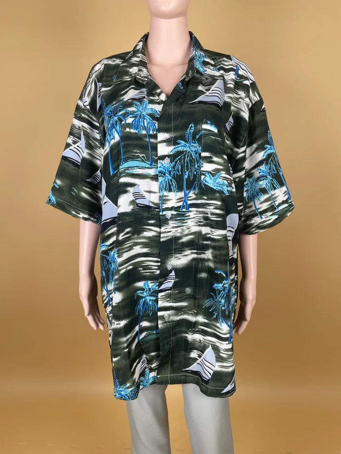 Men'S Tropical Printed Button-Up Shirt - Image 2
