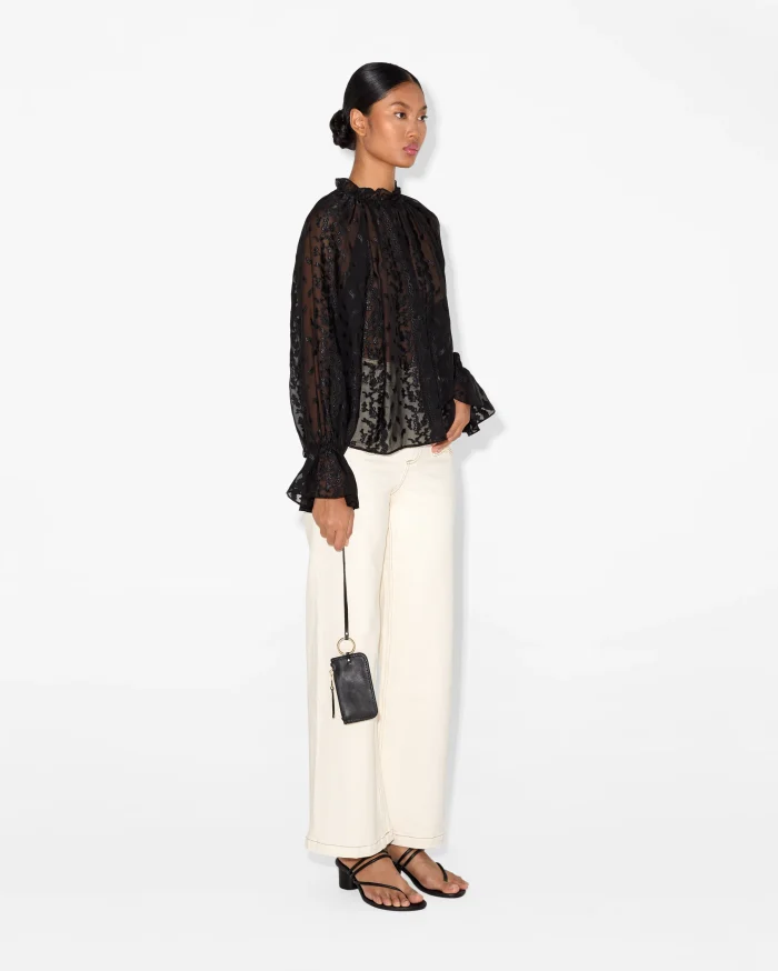 Sheer Black Lace Blouse - Image 2