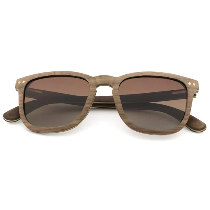 Stylish Wooden Frame Sunglasses - Image 3