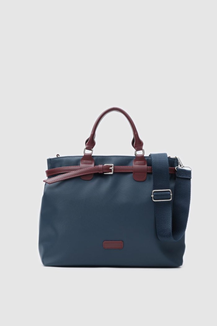 Elegant Two-Tone Handbag - Image 2