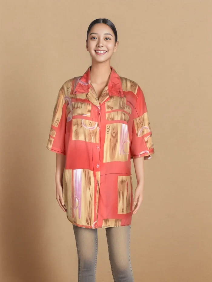 Stylish Abstract Printed Women'S Shirt - Image 1