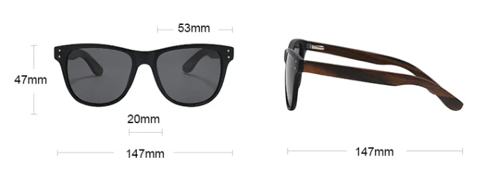 Stylish Tortoise Shell Sunglasses With Bamboo Arms - Image 5