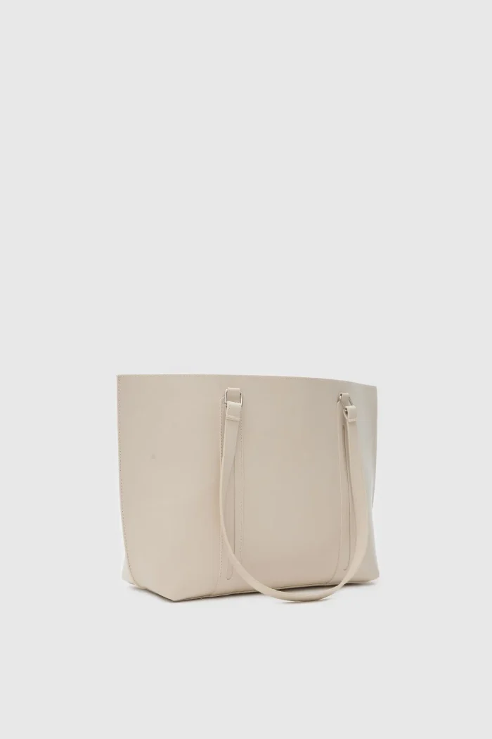Elegant Beige Tote Bag - Image 3