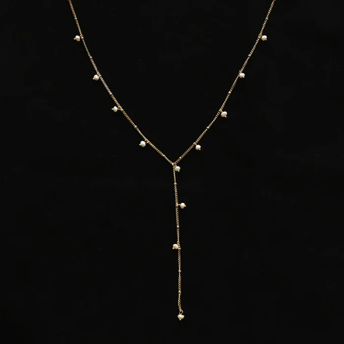 Elegant Pearl Drop Necklace - Image 8