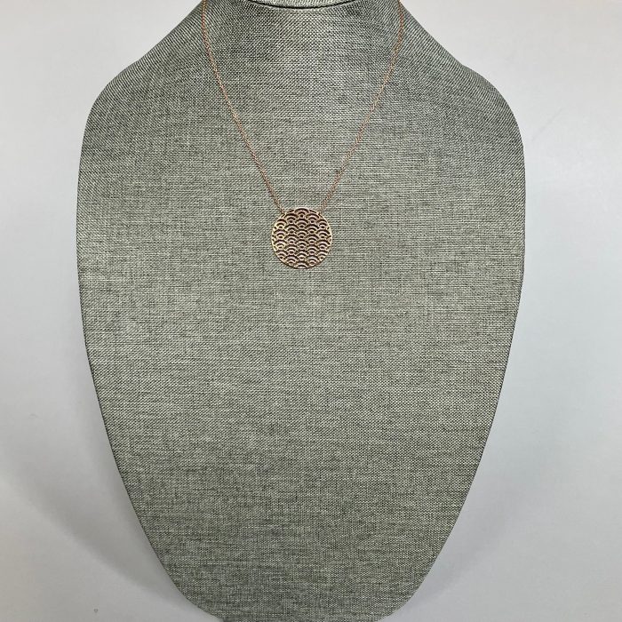 Elegant Geometric Rose Gold-Tone Pendant Necklace - Image 7