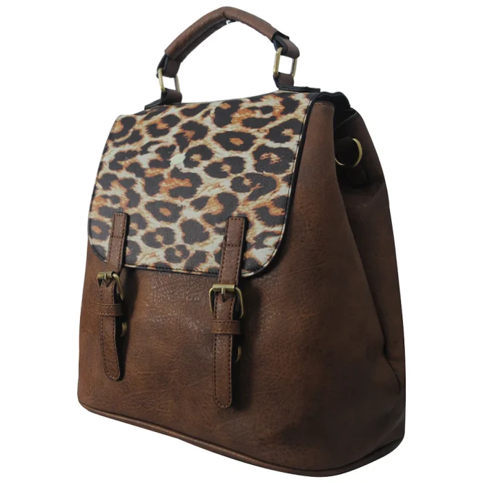 Stylish Leopard Print Backpack - Image 1