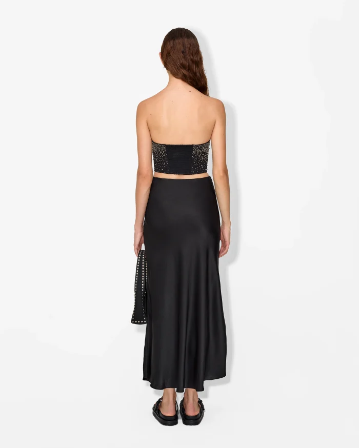 Elegant Beaded Strapless Crop Top - Image 4
