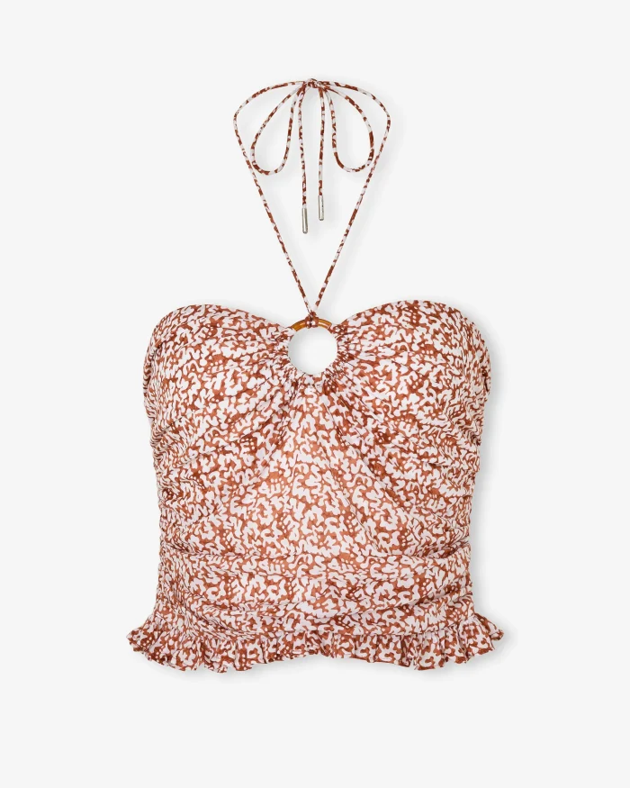 Floral Patterned Strapless Top - Image 5