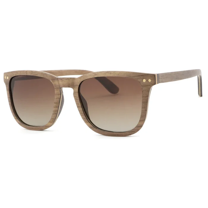 Stylish Wooden Frame Sunglasses - Image 1