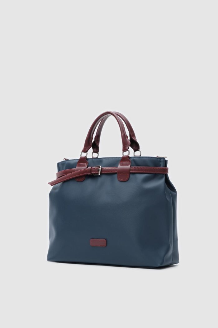 Elegant Two-Tone Handbag - Image 3