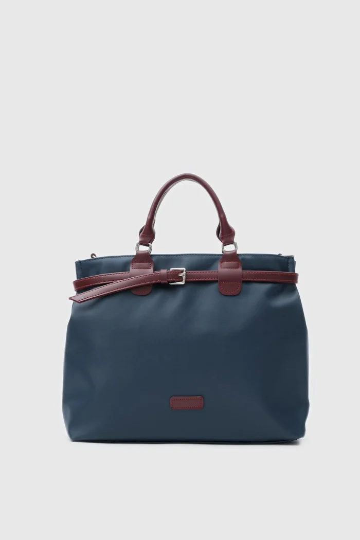 Elegant Two-Tone Handbag - Image 1
