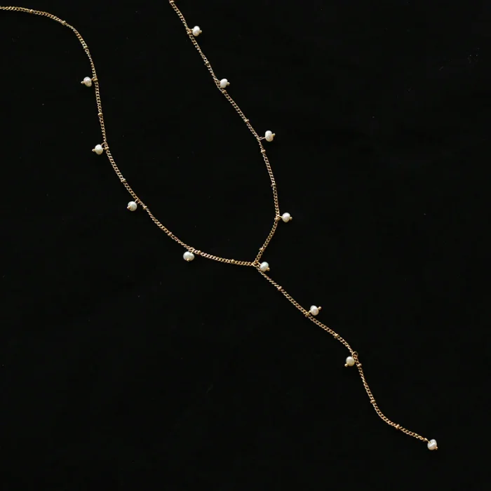 Elegant Pearl Drop Necklace - Image 9