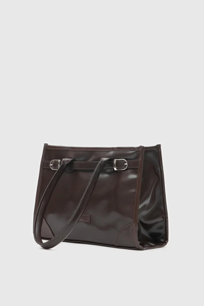 Elegant Faux Leather Handbag - Image 4