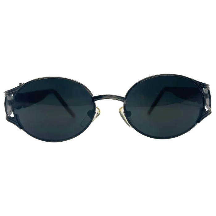 Stylish Black Oval Sunglasses - Image 1